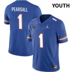 Youth Florida Gators #1 Ricky Pearsall NCAA Jordan Brand Royal NIL 2022 Authentic Stitched College Football Jersey PHR8362VU